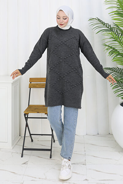 benguen Tricotaj Pulover S3019 Antracit