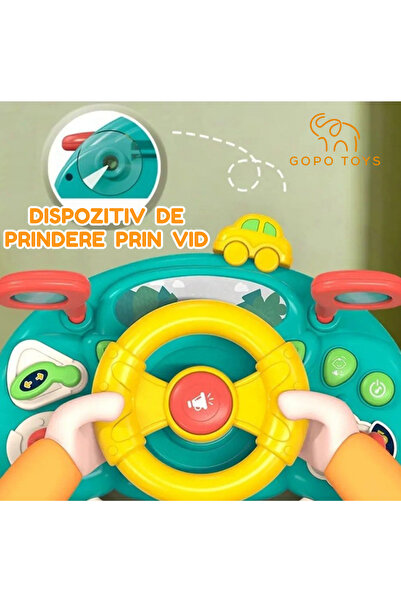 Gopo Toys Jucarie Educativa Multifunctionala pentru Copii - Volan Interactiv cu Sunete si Lumini