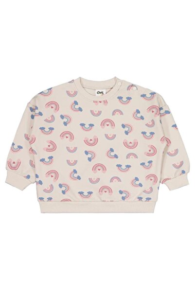 Civil Baby Rainbow Printed 6-18 Months Sweatshirt - Beige 6-9 Months
