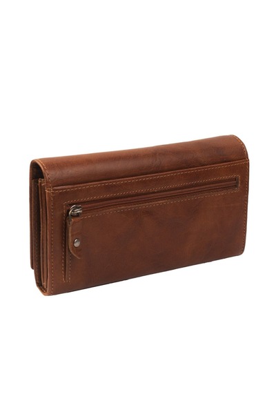 The Chesterfield Brand Women's wallet, The Chesterfield Brand, with RFID protection, made of genuine leather, Hampton, Cognac brown
