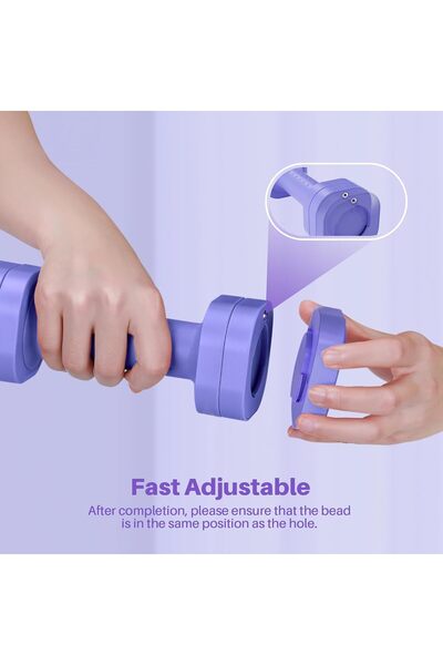 Vulkan VULKAN® 5kg Aerobic Adjustable Dumbbell Set - Purple