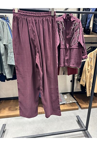 MİA NOURA Women's Knitted Fabric Tiril Tiril Soft Fabric Pants