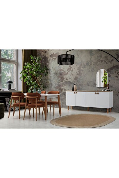 Minar Lotus Bohem Tarz Yemek Odası Takımı - Artisan