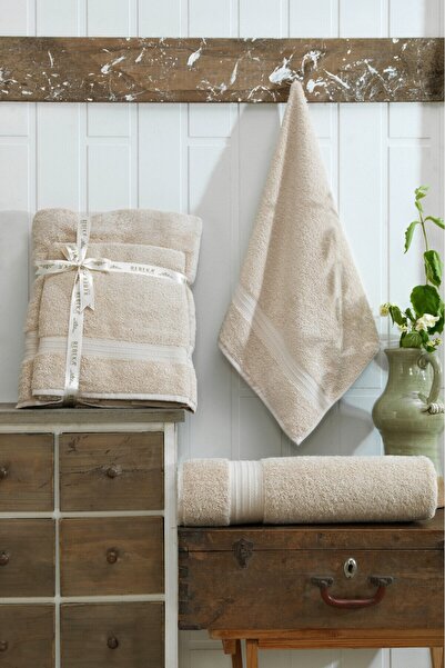 GALAWARRA Σετ 2 τεμαχίων από βαμβακερές πετσέτες μπάνιου/πετσέτες μαλλιών μεγ...