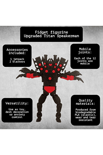 Lulu's Prints Figurina tip fidget robot Upgraded Titan Speakerman, Skibidi Toilet, Roblox