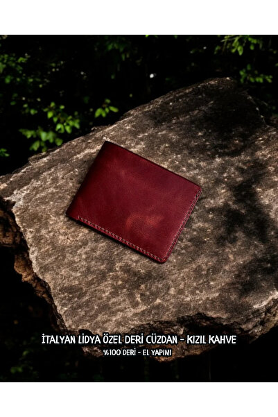 Nicevia Italian Lidya Special Leather Wallet Red Brown