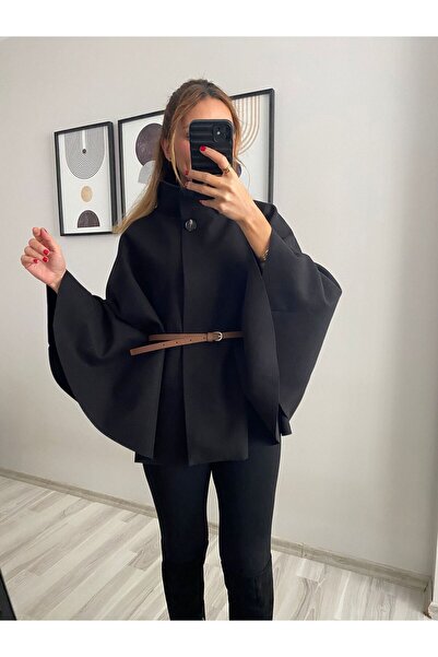 TB Butik Belted Stamp Poncho