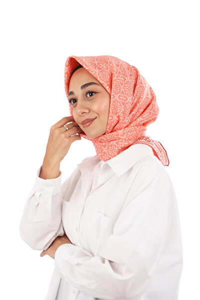 Bursa İpek Eșarfă din mătase twill cu model Coral Dream