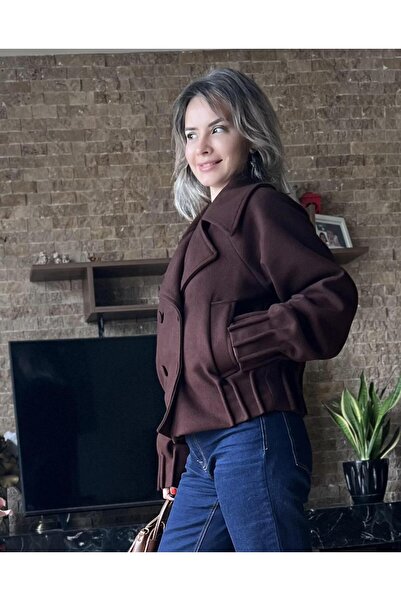 Cardella Premium Quality Women's Short Cashmere Coat | Trend Oversized Equivalent Models