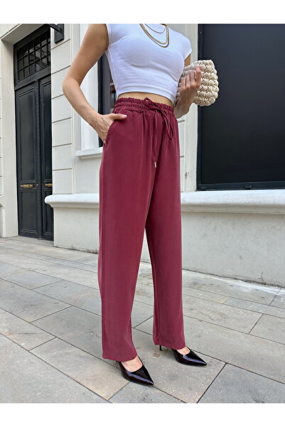 MİA NOURA Women's Knitted Fabric Tiril Tiril Soft Fabric Pants