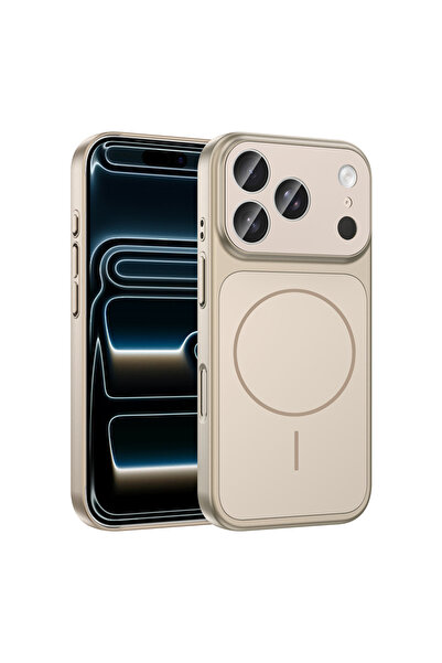 UnDePlus Apple iPhone 17 Pro Max Kılıf Şarj Özellikli Kamera Lensli 1.8mm İnc...