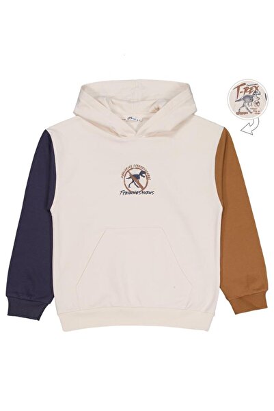 Civil Boys T Rex Baskılı Kapşonlu 10-13 Yaş Sweatshirt - Gri11-12 Yaş