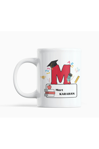 Nino Store Special Design Gift B Printed Mug for Teachers Starting with the Letter m