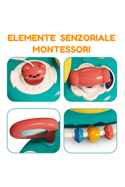 Gopo Toys Jucarie Educativa Multifunctionala pentru Copii - Volan Interactiv cu Sunete si Lumini