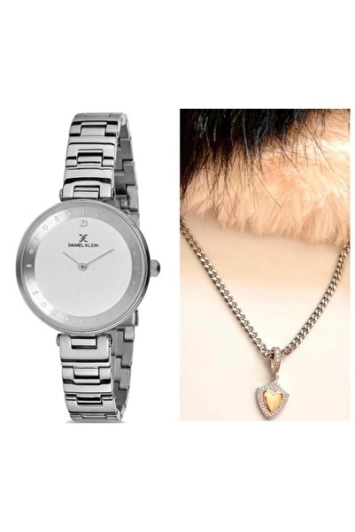 Daniel Klein Sade Şık Çelik Kadın Kol Saati+Çelik Kolye Hediye