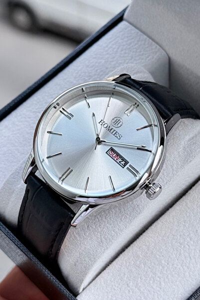 Homies ساعة يد رجالية بحزام جلدي مقاومة للماء حتى 3 أمتار مع علبة هدايا وسوار...