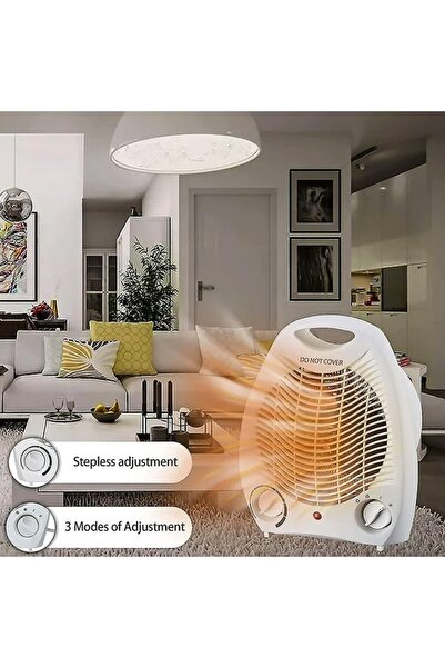 Optim Solution Electric Fan Heater, 2000W, Adjustable Thermostat, Hot/Warm/Cold Air, LED Indicator, Overheat Protec