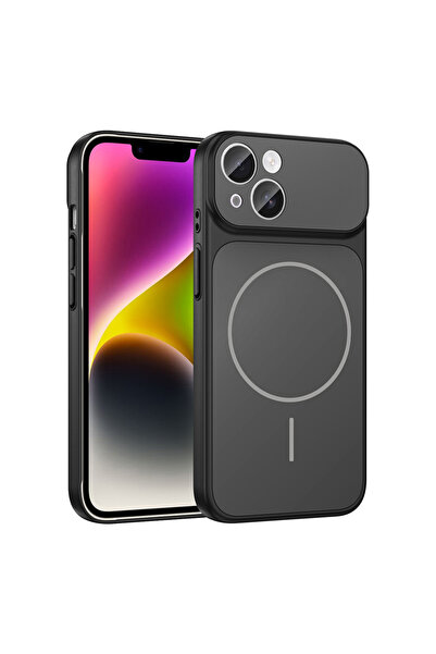 UnDePlus Apple iPhone 13 Kılıf Şarj Özellikli Kamera Lensli 1.8mm İnce Sert Formen Kapak