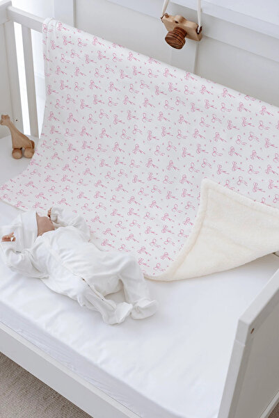 Tuğba Kuğu Plush Double Face Blanket - Pureline Series - Dainty Bows