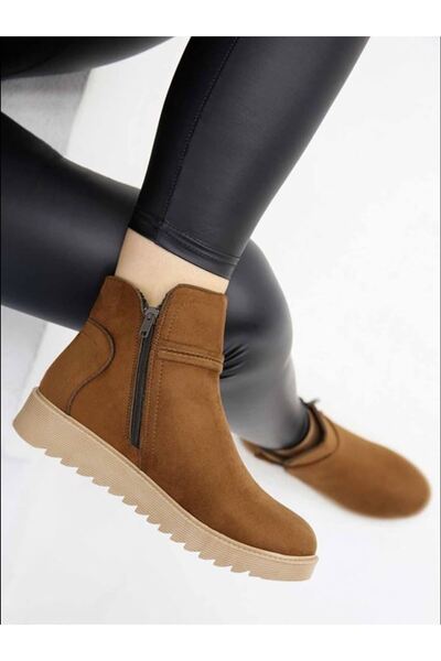 Ayakkabı Frekansı Krátké semišové boty Bianca Taba