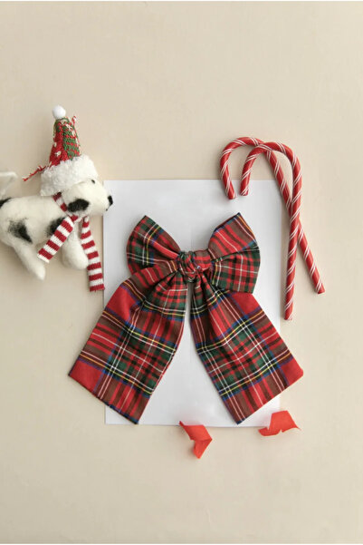 chipiques Kırmızı Ekose Çocuk Balerin Fiyonk Otomatik Klips - Şık, Sevimli Ve...