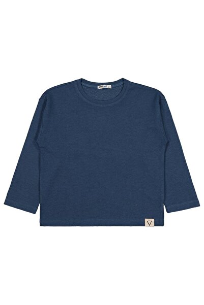 Civil Boys Jacquard Basic 6-9 Years Old Sweatshirt - Blue 9-10 Years Old