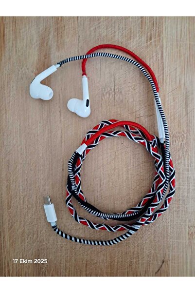 rangmobil Type-C Girişli Silikon Uçlu Örgülü kulaklık İphone -redmi-samsung