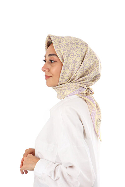 Bursa İpek Eșarfă din mătase twill cu model galben de vis