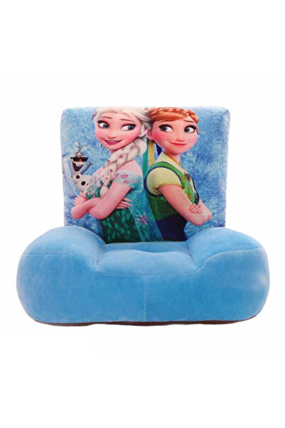 OEM Fotoliu pluș pentru bebeluși cu spătar, Frozen, 50 cm, albastru