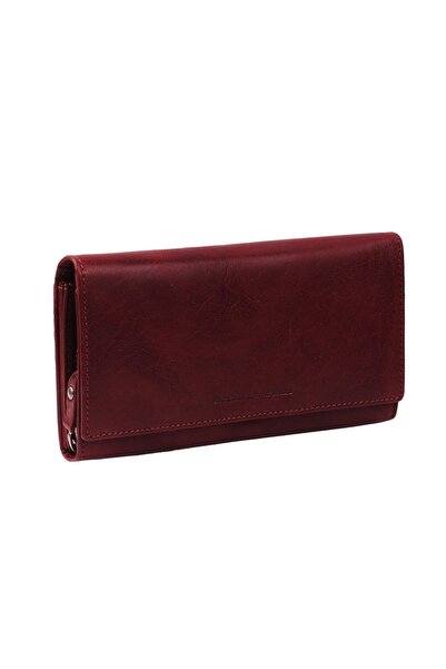 The Chesterfield Brand Women's wallet, The Chesterfield Brand, with RFID protection, made of genuine leather, Hampton, Cherry
