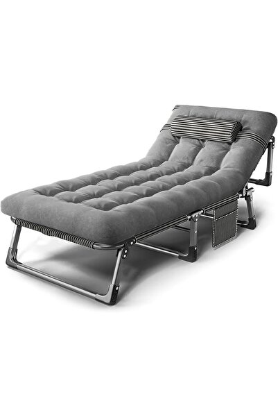 Wemart كرسي استلقاء للتشمس قابل للطي، كراسي استرخاء خارجية قابلة للطي بأربع س...