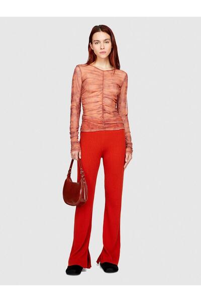 Sisley Women's Cotton Blend Fitted Fit Knitwear Pants 323A11Bhmf006-Sis1H3