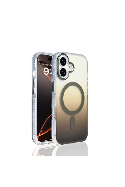 UnDePlus Apple iPhone 17 Kılıf Transparan Renk Geçişli M-safe Şarj Özellikli ...