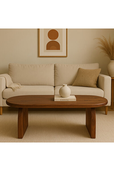 Trihome Masif Çam Ahşap Naturel Orta Sehpa – Modern Minimal Tasarım El Yapımı...