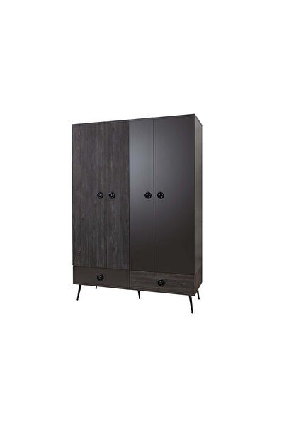 Storish Kuzey 4 Kapaklı 2 Çekmeceli Gardırop