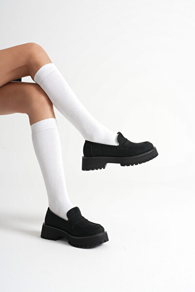 TRENDELLA Noir Жіночі щоденні чорні замшеві лофери