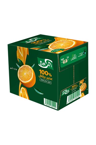 Al Rabie Orange Juice, 8 × 1L
