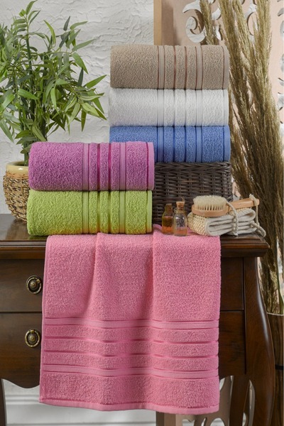 GALAWARRA Pamuklu 6 Adet Renkli jakarlı Mutfak Havlusu