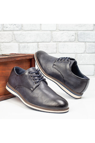 BMoD Pantofi casual albaștri pentru bărbați cu șireturi MOD08444