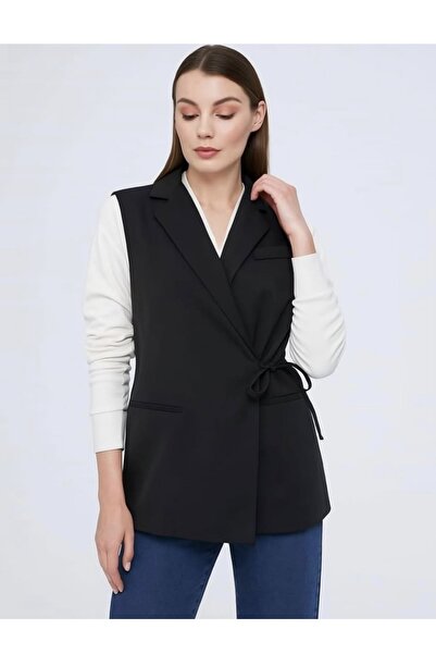 Müge Butik Kruvaze baglamalı yelek