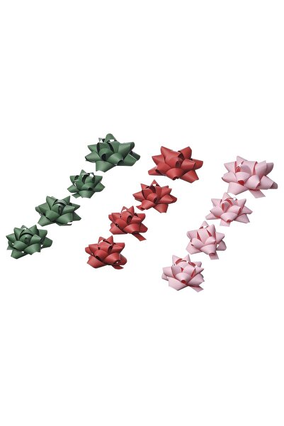 IKEA VINTERFINT Gift bow, set of 12, mixed colours/mixed sizes