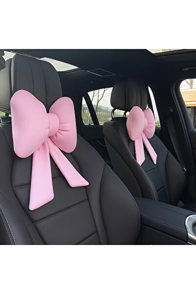 merdümek Boucle scuba pembe 1ADET araç boyun yastığı- oto yastık- ortopedik araba yastığı