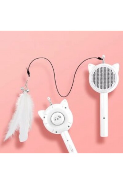 OEM 5-in-1 Interactive Cat Brush – Grooming, Play and UV Light | With Laser, Rod, LED