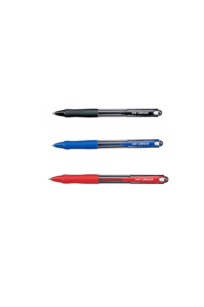 UNİ-BALL قلم حبر جاف ميكانيكي يونيبال لاكنوك براود (1.0) أحمر-أسود-أزرق (3 قطع)