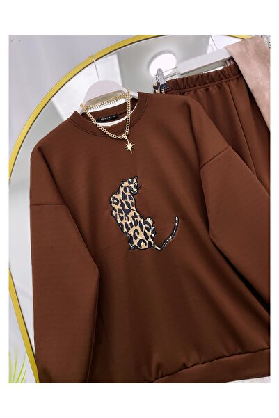 YEDİLALE Leopard Detail Puff Cuba Croquette Double Set