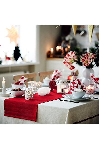 IKEA VINTERFINT Table-runner, red, 35 x 130 cm