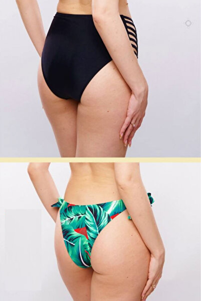 embody 3 piece swimsuit, bra, high waist plus Brazilian cut, red, Elisa