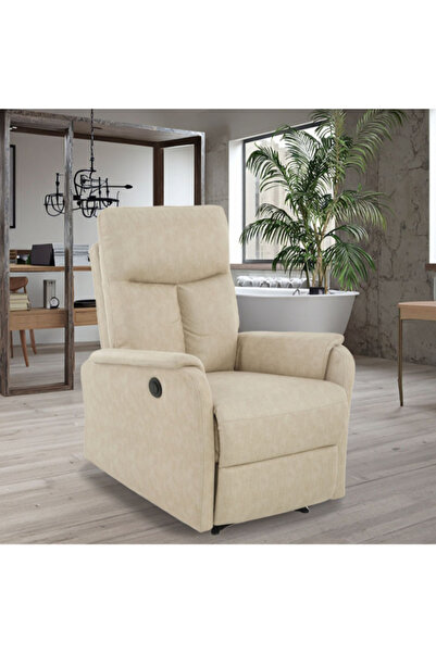 Icon Living كرسي استرخاء بتصميم أنيق بمقعد واحد قابل للدفع للخلف