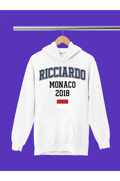 MAGORS Hanorac F1 din bumbac imprimat DANIEL RICCIARDO, cu mânecă lungă, cu c...