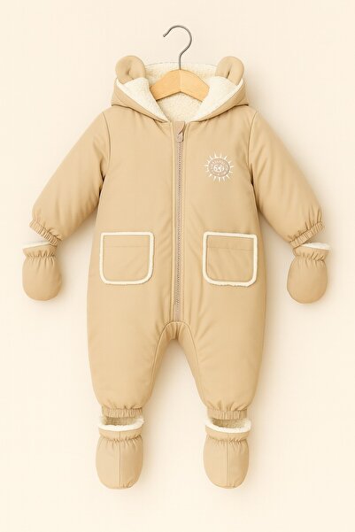 DeKuBaby Su geçirmez, İçi Yumuşak Kürk Astarlı, Cepli, Kapüşonlu Bebek-Çocuk ...